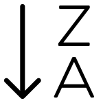 Arrow Down Z A SVG Icon